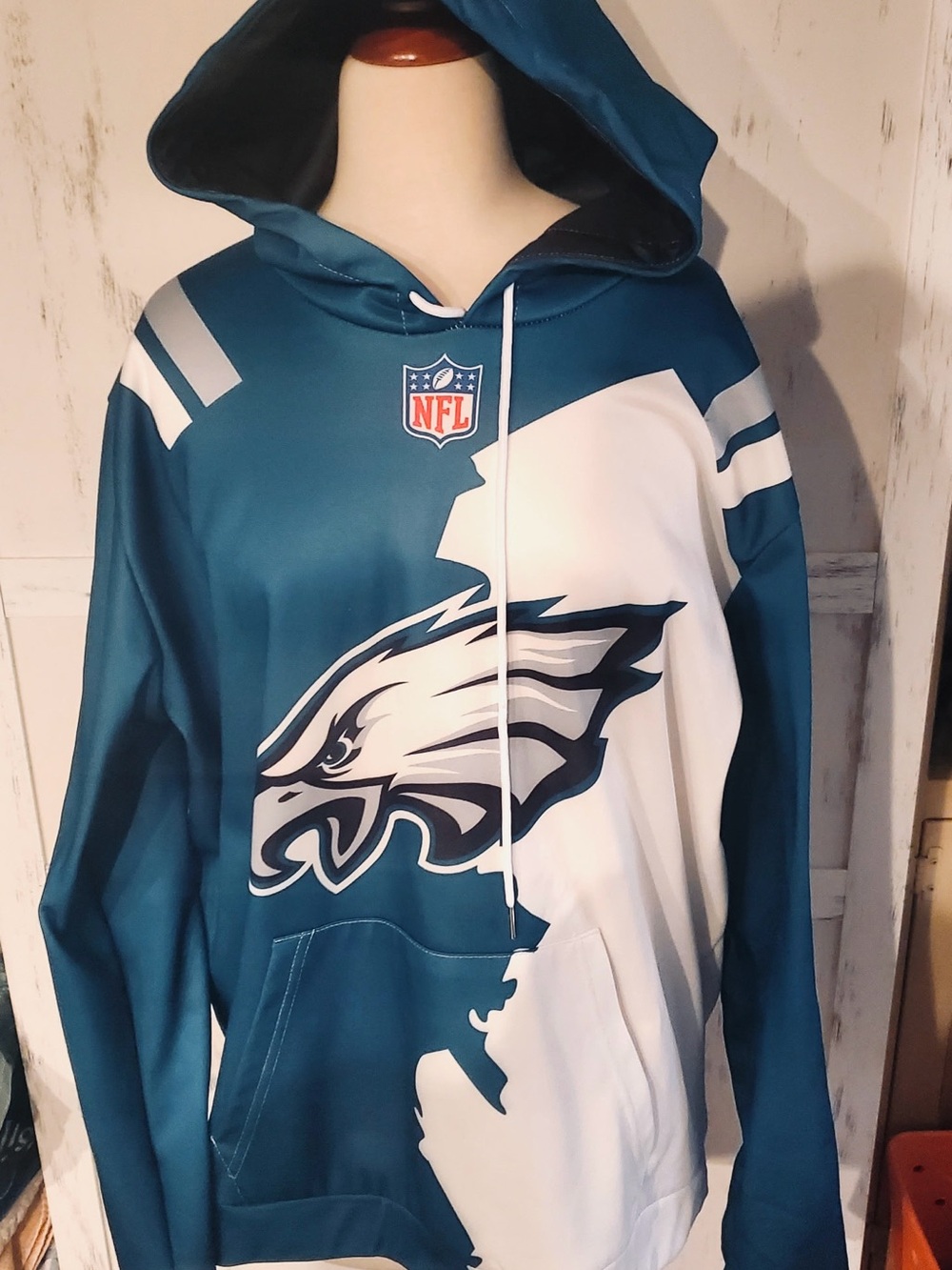 NFL Philadelphia Eagles Dark Green & White Hoodie